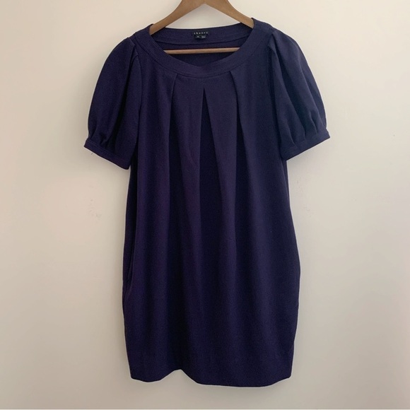 Theory Becca W Wool Blend Tunic Dress Medium Purple - Picture 2 of 8